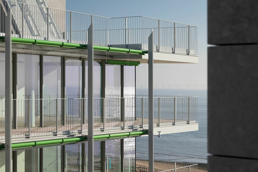 HiFinity Sisteme glisante, ConceptSystem 59Pa Usi, ConceptWall 50 Perete cortina și SlimLine 38 Ferro Fereste - Complex de apartamente Prata Riverside village situat în Lisbon, Portugalia