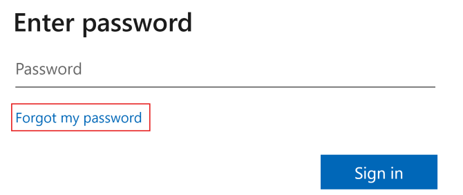 butonul de parolă uitată