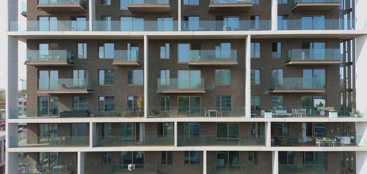 ConceptWall 60 Perete cortina și MasterLine 8 HI+ Ferestre - Scheldezicht situat în Antwerp, België